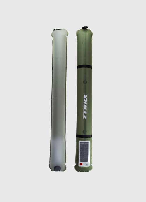 Ztarx S86 Inflatable Solar LED Light Tube Army Green Front and Back View