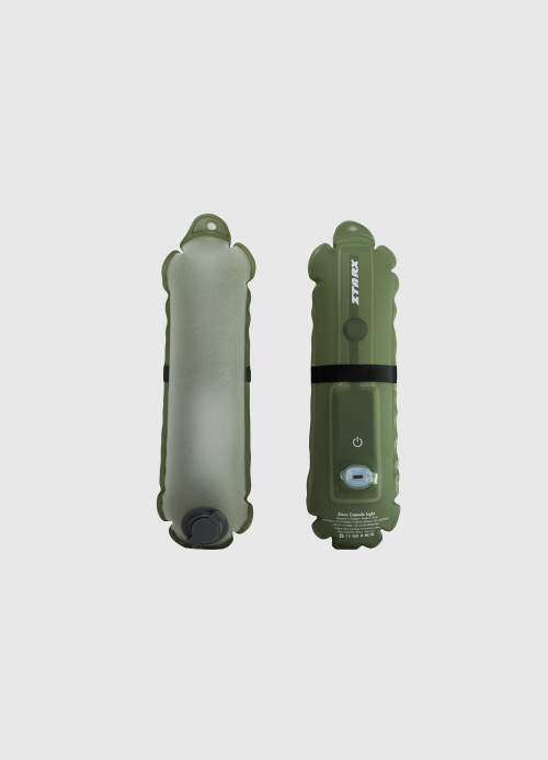 Ztarx B30 Compact Inflatable LED Light Tube Army Green Front and Rear View
