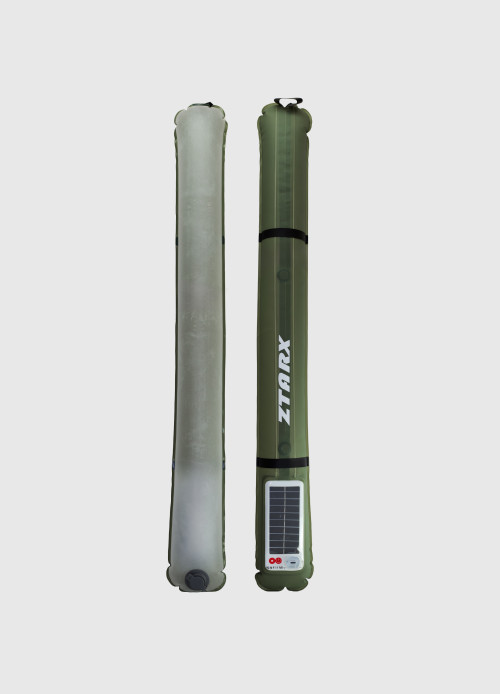 Ztarx A86 Inflatable Solar LED Light Tube Army Green Front and Rear View
